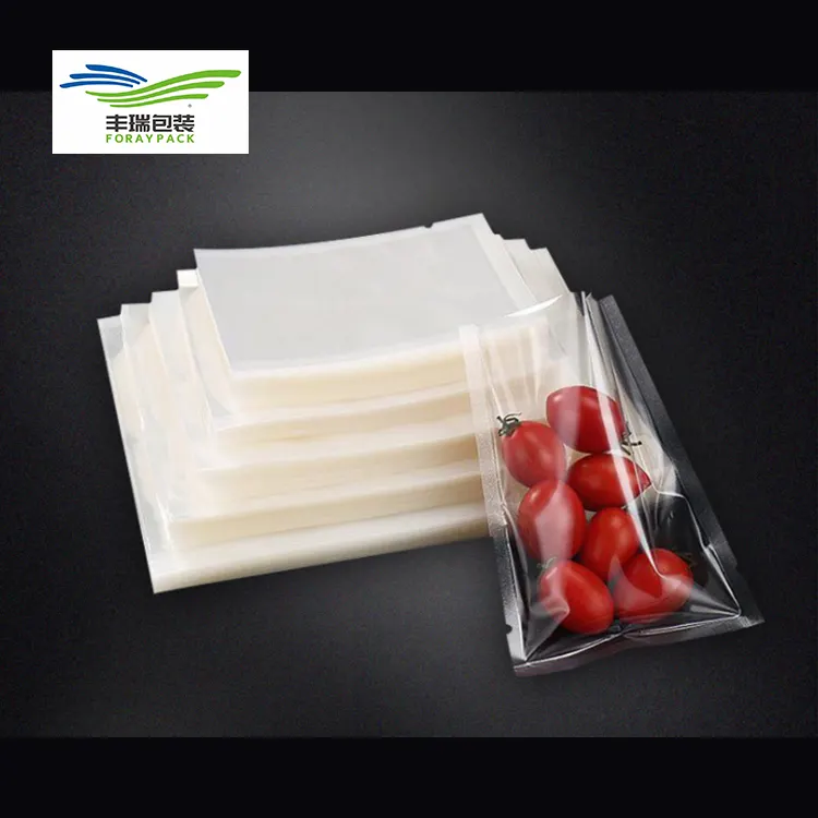 أكياس تخزين بتفريغ الهواء مناسبة للأطعمة تتميز ببرودة من البلاستيك الشفاف