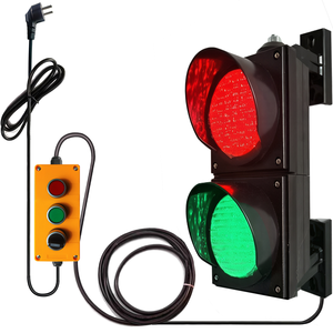 Feu de signalisation routière à LED pour piétons, 2 aspects (rouge/vert), avec bouton de passage pour passage piétonnier et télécommande, pour passage à niveaux - Product Image 1