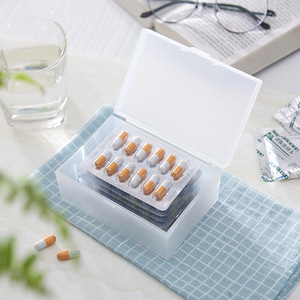 Mini Transparent Plastic Pill Box With Lid 7 Day Portable Medicine Storage Case For Tablets Capsules - Product Image 1