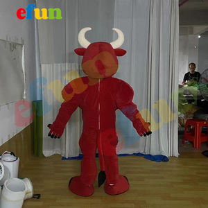 फुन मोक 1 पीसी पेशेवर कस्टम रेड बुल शुभंकर पोशाक वयस्क कार्टून पशु चरित्र बिक्री के लिए - Product Image 3
