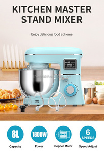Robot pâtissier électrique 8L 1800W pour la cuisine domestique, batteur à œufs, mélangeur de crème, machine de cuisson, batteur sur socle Kitchen Master - Product Image 3