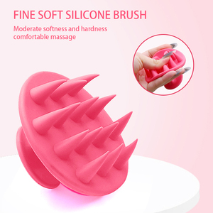 Cepillo de Silicona Suave Portátil Rosa de Última Generación para Masaje del Cuero Cabelludo y Champú, Cepillo Redondo Autolimpiante para el Cabello - Product Image 4