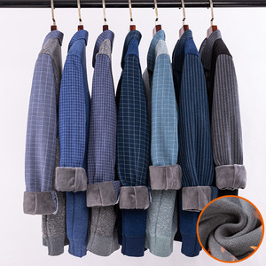 Maglione Invernale da <span class=keywords><strong>Uomo</strong></span> in Pile Caldo e Spesso, Finto Due Pezzi, con Collo a Risvolto, Casual, a Maniche Lunghe, Lavorato a <span class=keywords><strong>Maglia</strong></span> - Product Image 2