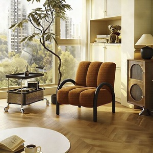 Poltrona Vintage in Flanella con Struttura in Acciaio al Carbonio e <span class=keywords><strong>Spugna</strong></span> ad Alta Resilienza <span class=keywords><strong>per</strong></span> Appartamenti, Balconi e B&B - Product Image 4