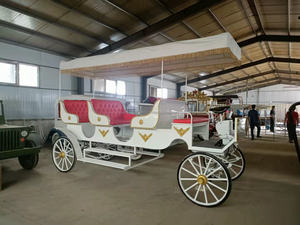 Chariot/chariot électrique européen à cheval Nouveau design Véhicule touristique touristique à 4 roues pour mariage Matériau en acier à vendre - Product Image 5