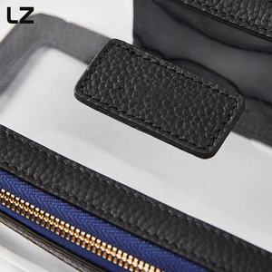 Bolsa de maquillaje transparente LZ, caja de pantalones impermeable de cuero de PVC transparente, neceser de viaje, bolsa con cremallera para mujer, monedero de almacenamiento - Product Image 6