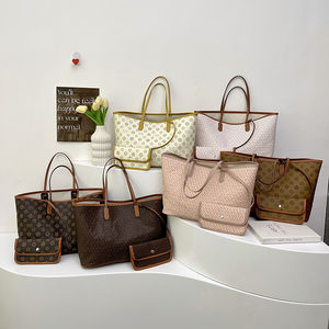 تصميم كلاسيكي وصل حديثًا مصنوع يدويًا حقيبة جلد صناعي سعة كبيرة مجموعة حقائب يد مطبوعة مخصصة - Product Image 1