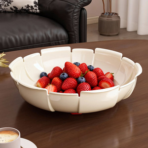 <b>Petal</b> Fruit Platter Red Plastic Multifunctional Compartment Fruit Storage Plate For Living Room Coffee Table Snack <b>Dried</b> Fruit - Product Image 2