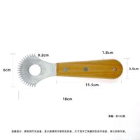 RVS Kokosrasp, handmatige kokosrasp met houten handvat, gereedschap voor het schrapen van kokosvlees