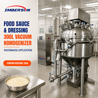 Homogénéisateur-mélangeur sous vide 300L pour la production de mayonnaise et de vinaigrettes, mélangeur alimentaire professionnel pour usine OEM