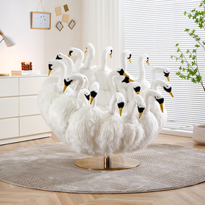 Cadeira de luxo animal pelúcia com ursinhos de pelúcia, cisnes ou flamingos-Unique Designer Lounge <span class=keywords><strong>Chair</strong></span> para sala de estar, quarto - Product Image 2