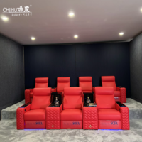 Mobilier de théâtre 7D motion ride chaise de cinéma usage domestique sièges de cinéma 6 sièges de cinéma maison avec massage