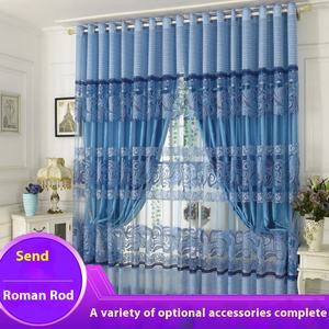 2025 <span class=keywords><strong>tende</strong></span> parasole a doppio strato in stile europeo di fascia alta con Design semplice nordico floreale oscurante per soggiorno incluso casa - Product Image 4