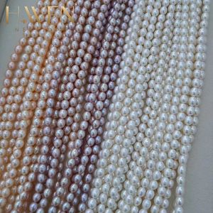H.WEN 1A-4A Natürliche Süßwasser-Reisperlen-Stränge, 2-10mm, Weiß, Rosa und Lila, für DIY-Halsketten, Ohrringe und Accessoires - Product Image 1