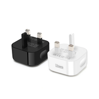Adaptateur de chargeur USB-A HNT 5V 2A 10W avec prise UK, alimentation USB portable certifiée CE UKCA pour téléphones mobiles et autres appareils