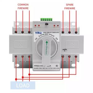 Interruptor de Transferencia Automática YRO YRQ2-63/4P 63A 400V Trifásico Tipo CB para Uso Industrial - Product Image 5