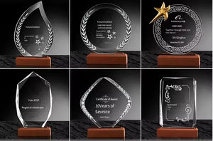 ถ้วยรางวัลคริสตัลแปดเหลี่ยมแบบสร้างสรรค์สั่งทำของที่ระลึกของที่ระลึกที่ได้รับเกียรติสำหรับการเกษียณอายุ - Product Image 3