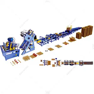 Euro wood pallet block machine full automatic wood wooden pallet nailer nailing wrapping making pression machine