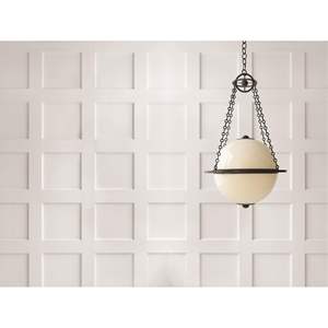 Lámpara Colgante Vintage Estilo Rústico para Vestíbulo, Decoración <span class=keywords><strong>de</strong></span> Metal Latón Antiguo con Cadena, Globo <span class=keywords><strong>de</strong></span> Cristal Opal, Linterna Industrial LED - Product Image 2