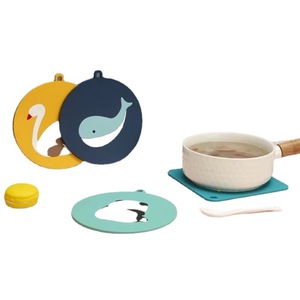 Hot Sale <b>Silicone</b> Placemats Cute Cup Holders Heat Resistant Pot Holder Cup Mat Non Slip Coaster - Product Image 1