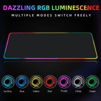 Tapis de souris de jeu RGB personnalisable avec éclairage LED, dessin animé, anti-rayures, épaisseur 3/4 mm, taille personnalisée, en caoutchouc naturel, couleur standard