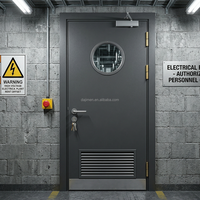 Portes coupe-feu commerciales durables pour bâtiments industriels, certifiées résistance au feu, portes d'entrée de sécurité en acier pour entrepôts, bureaux et sorties