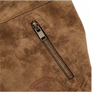 Veste bomber en spandex à fermeture éclair pour homme, nouvelle mode, décontractée, pour moto, motif décoratif, teinte unie, pour la saison hivernale - Product Image 4