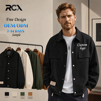 RCX OEM 秋季休闲外套 男士夹克 精纺涤纶翻领拉链前开防风透气