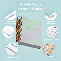 Özel Tasarım A5 Spiral Planlayıcı Defter Sert Kapaklı Günlük Lüks Günlük Haftalık Hedef Organizatörü Logo Baskılı Toptan Satış