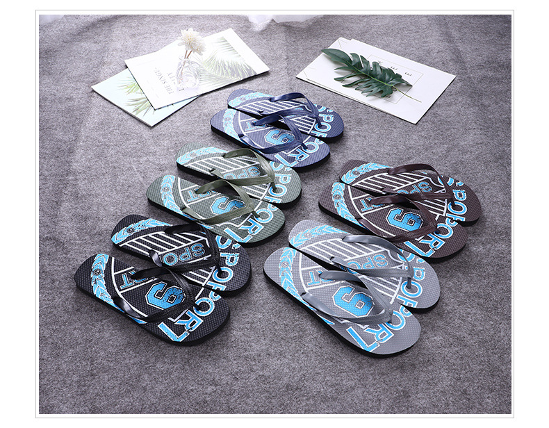 Custom Logo Flat Beach Flip Flops Men Footwear Non-slip Lightweight Flip-flops Slippers