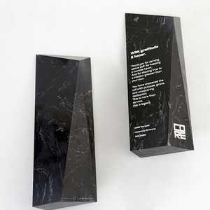 Trophée en <span class=keywords><strong>marbre</strong></span> noir gravé sur mesure, <span class=keywords><strong>plaque</strong></span> de trophée en <span class=keywords><strong>marbre</strong></span> noir MH-N578 - Product Image 3