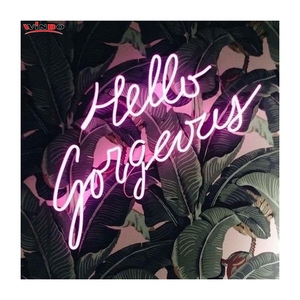 Winbo Enseigne de fiançailles néon Lettres Design libre Enseigne néon personnalisée Drop Shipping Wedding Room Party Decor Hello Gorgeous Neon Sign - Product Image 4