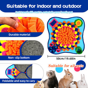 Tappetino per animali domestici giocattolo gatto cane che sniffa stuoia per animali domestici divertente e lavabile cibo nascosto Slow Food giocattolo Puzzle interattivo per cani - Product Image 3