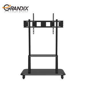 Supporto <span class=keywords><strong>TV</strong></span> LED <span class=keywords><strong>Mobile</strong></span> <span class=keywords><strong>Moderno</strong></span> in Metallo con Nuovo Design, Regolabile e con Ruote per Schermi da 50-110 Pollici - Product Image 4