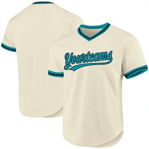 Camiseta de Béisbol Personalizada con el Nombre de tu Equipo, Cuello en V, Manga Corta, Malla Transpirable, Unisex, para Adultos, Ropa Deportiva - Product Image 1