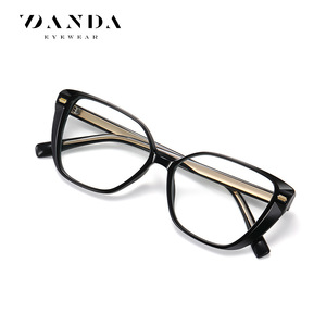 Gafas Danda Cat Eye con montura completa negra TR-BC908, monturas ópticas para mujer, lentes transparentes - Product Image 5