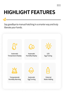 HHD Dễ Dàng Hoạt Động Loại Mới Tự Động Trứng Lồng Ấp Hiển Thị Độ Ẩm 20 Pcs Lồng Ấp Nở Trứng Cao <span class=keywords><strong>Hatching</strong></span> Tỷ Lệ - Product Image 6