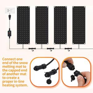 Tapete De Derretimento De Neve Aquecida Borracha Neve e Gelo Almofada Aquecida com Cabo De Alimentação Graphene Aquecimento para o Inverno Escadas Ao Ar Livre, Calçadas - Product Image 2