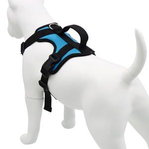 Blue <b>black</b> buckle closure Adjustable medium dog <b>harness</b> Simple style dog <b>harness</b> Padded nylon dog <b>harness</b> adjustable - Product Image 3