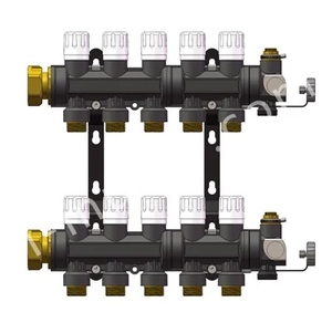 Collettore in Ottone 313L Più Popolare per <span class=keywords><strong>Riscaldamento</strong></span> <span class=keywords><strong>a</strong></span> <span class=keywords><strong>Pavimento</strong></span>, Flussometro Moderno, Connettore <span class=keywords><strong>a</strong></span> 4 Vie - Product Image 5
