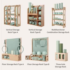 Домашний тренажерный зал оборудование для фитнеса Коврик для йоги пенный ролик многофункциональный деревянный стеллаж для хранения - Product Image 3