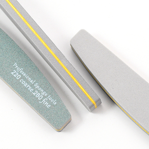 Cạnh Nail Logo Màu Xanh Lá Cây Sanding Đệm Màu Vàng Nhựa Lõi Miếng Bọt Biển Nail Phụ Với 220 280 Thô Tốt Phân Cấp Cho Làm Móng Tay - Product Image 3