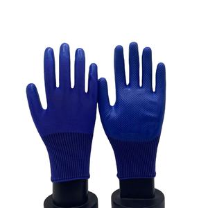 Guantes térmicos impermeables de invierno de seguridad cálidos térmicos de doble capa de látex azul - Product Image 2