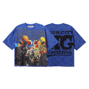 Camiseta Meichao BKYS Retro Hip Hop con Estampado de Personajes y Pedrería, de Algodón, Manga Corta, Corte Holgado, Estilo Urbano, Casual y Moderno para Verano - Product Image 4
