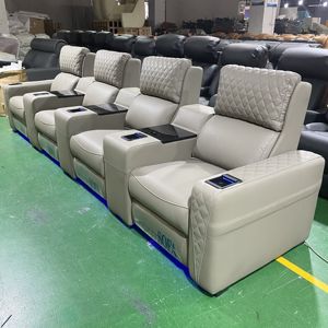 Heimkino Liegesessel <span class=keywords><strong>Sofa</strong></span> Stuhl echtes Leder Elektro-Kino-<span class=keywords><strong>Sofa</strong></span> Theater Massagesessel Wohnzimmermöbel - Product Image 2