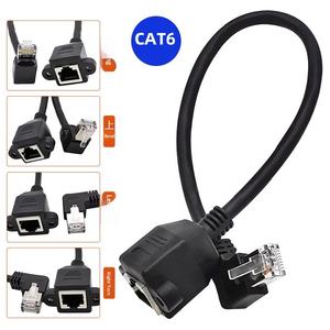 Gigabit <span class=keywords><strong>RJ45</strong></span> Ethernet-kabel Verlengkabel 90 °   Elbow koperen mannelijke naar vrouwelijke <span class=keywords><strong>RJ45</strong></span> breedbandverbinding netwerkkabel - Product Image 5