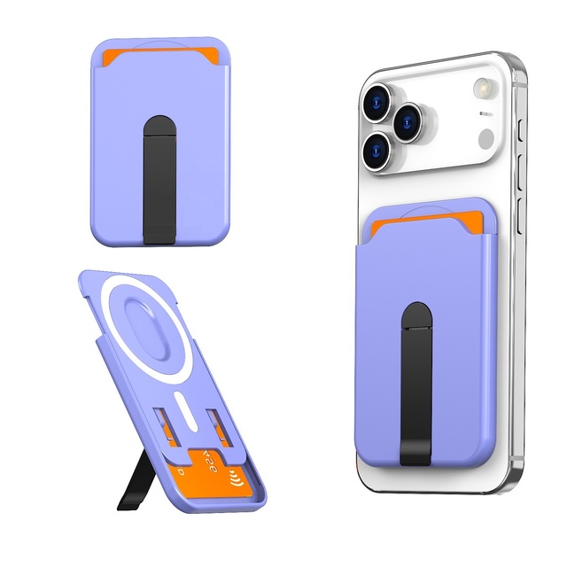 For for iphone Samsung Phone Case Phone Matte PC Clear Magnetic Holder Stand Card Slim Card Bag Bracket Detachable Series Design