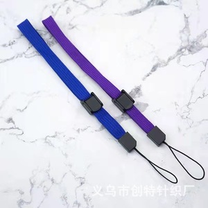Correa de nailon ajustable para teléfono móvil, negra, morada, azul, para llevar dispositivos móviles, correa de muñeca con clip y cordón. - Product Image 4