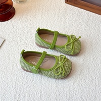 Chaussures en cuir style coréen Elsa Princess, chaussures de cérémonie scintillantes pour petites filles