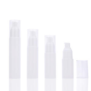 1 унция 50 мл 60 мл 80 мл 100 мл Роскошная Красивая Косметика прозрачная белая пластиковая сывороточная бутылка с золотым насосом Золотая Лидс - Product Image 3